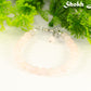 6mm Rose Quartz Beaded Anklet on white background.