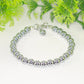 6mm Silver Hematite Stone Anklet with Clasp and a dangle.