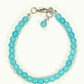 Top view of 6mm Turquoise Howlite Beaded Anklet.