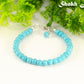 6mm Turquoise Howlite Beaded Anklet for women.