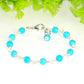 6mm Turquoise Howlite wire link Bracelet with clasp.