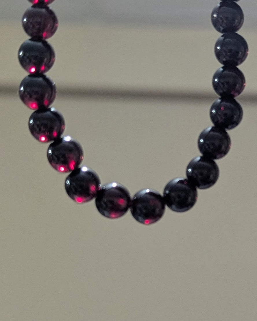 6mm Garnet Bracelet with Clasp