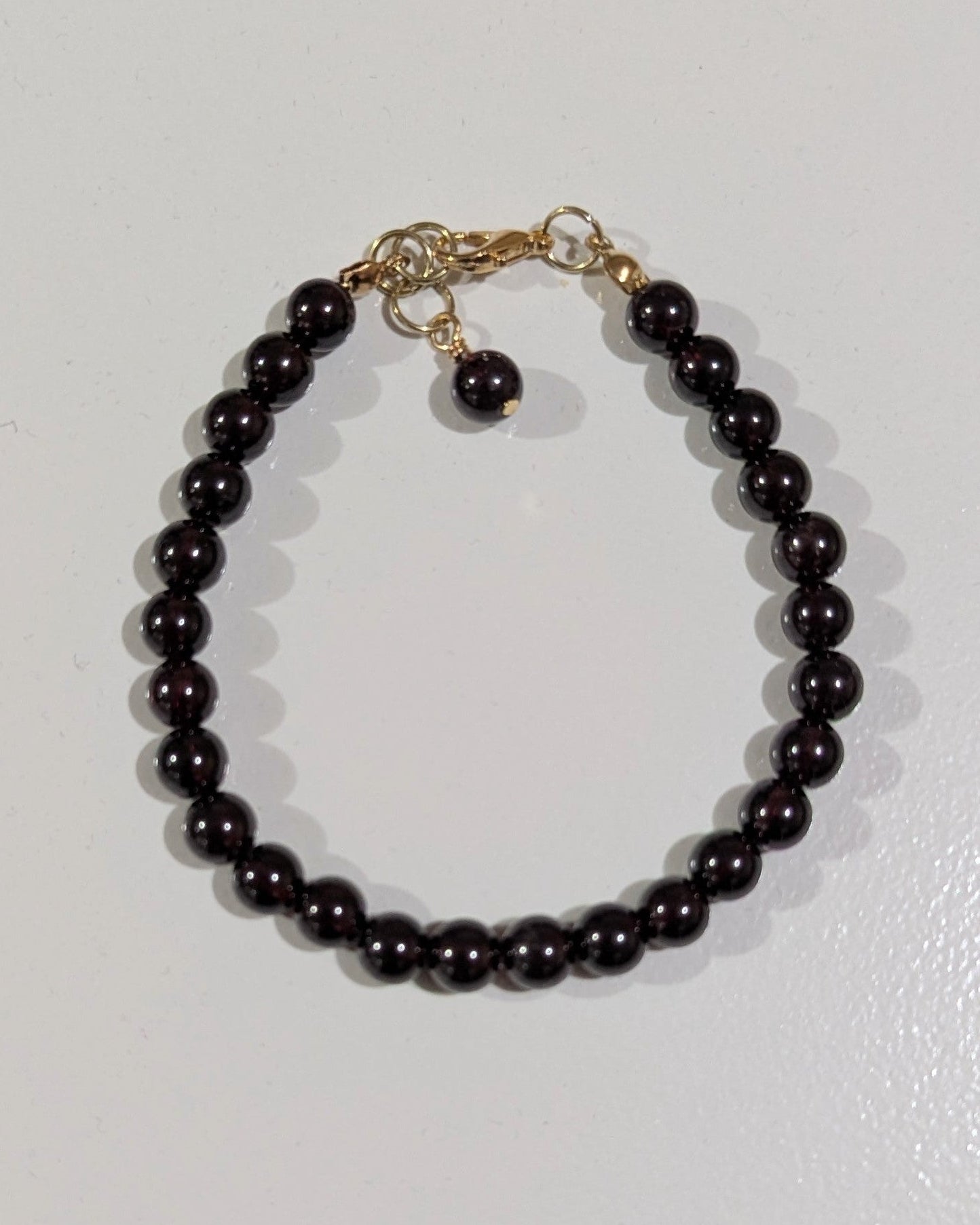 6mm Garnet Bracelet with Clasp