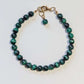6mm Genuine Malachite Bracelet with Clasp