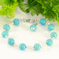 8mm Turquoise Howlite Link Anklet with clasp and a dangle.