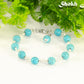 8mm Turquoise Howlite Link Anklet for women.