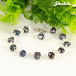Black Dyed Freshwater Pearls Link Chain Bracelet with clasp and a dangle.