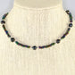 Black Freshwater Pearl and Seed Bead Choker Necklace displayed on a bust.