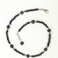 Top view of Black Freshwater Pearl and Seed Bead Choker Necklace.
