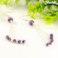 Cascading Amethyst Crystal Drop Earrings for women.