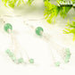 Cascading Green Aventurine Crystal Drop Earrings for women.