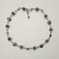 Tibetan Silver Star Sun Moon And Natural Labradorite Choker Necklace