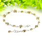 Chunky Tibetan Silver Flower Choker Necklace with clasp and a cute little dangle.