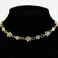 Close up of Chunky Tibetan Silver Flower Choker Necklace.