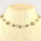 Close up of Chunky Tibetan Silver Flower Choker Necklace.