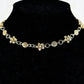 Chunky Tibetan Silver Flower Choker Necklace displayed on a bust.