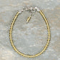 Top view of Dainty Citrine anklet with Clasp.