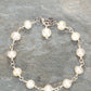 Handmade Freshwater Pearls Link Anklet for women.