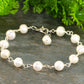 Handmade Freshwater Pearls Link Anklet for women.