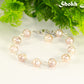 Lavender Freshwater Pearls Link Chain Bracelet for women.