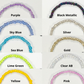 Bracelet color options: Rainbow, Purple, Sky Blue, Sea Blue, Lime Green, Yellow, Black Metallic, Silver, Gold, Clear AB and Pink.