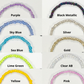 Color options: Rainbow, Purple, Sky Blue, Sea Blue, Lime Green, Yellow, Black Metallic, Silver, Gold, Clear AB and Pink.