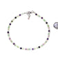 Rainbow Fluorite Crystal Choker Necklace beside a dime.