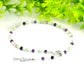 Rainbow Fluorite Crystal Choker Necklace with clasp and a cute little dangle.
