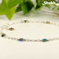 Rainbow Hematite Star and Chain Choker Necklace with clasp, extender chain and a dangle.