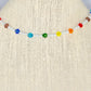 Rainbow Glass Crystal and Pearl Choker Necklace.