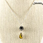 Lava Rock and Teardrop November Birthstone Choker Necklace displayed on a bust.