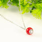 12mm Red Howlite Pendant Necklace.