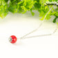 12mm Red Howlite Pendant Necklace.