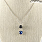 Lava Rock and Heart Shaped December Birthstone Choker Necklace displayed on a bust.