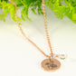 Rose Gold Plated April Birth Flower Necklace with Clear Quartz Birthstone Pendant.