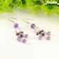 Statement Amethyst Crystal Chandelier Earrings.