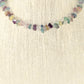 Natural Rainbow Fluorite Crystal Chip Choker Necklace displayed on a bust.