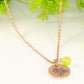 Rose Gold Plated August Birth Flower Necklace with Peridot Birthstone Pendant.