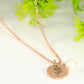 Rose Gold Plated June Birth Flower Necklace with Freshwater Pearl Pendant.