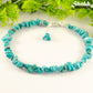 Natural Turquoise Crystal Chip Choker Necklace.
