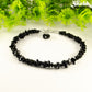 Natural Black Obsidian Crystal Chip Anklet with clasp.