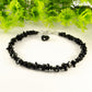 Natural Black Obsidian Crystal Chip Anklet with clasp.