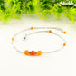 Natural Carnelian and Chain Choker Necklace for women.