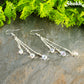 Long Silver Plated Chain and Czech Teardrop Crystal Earrings.