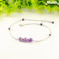 Natural Amethyst and Chain Choker Necklace for women.