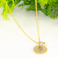 Gold Plated June Birth Flower Necklace with Freshwater Pearl Pendant.