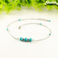Natural Turquoise Howlite and Chain Choker Necklace for women.