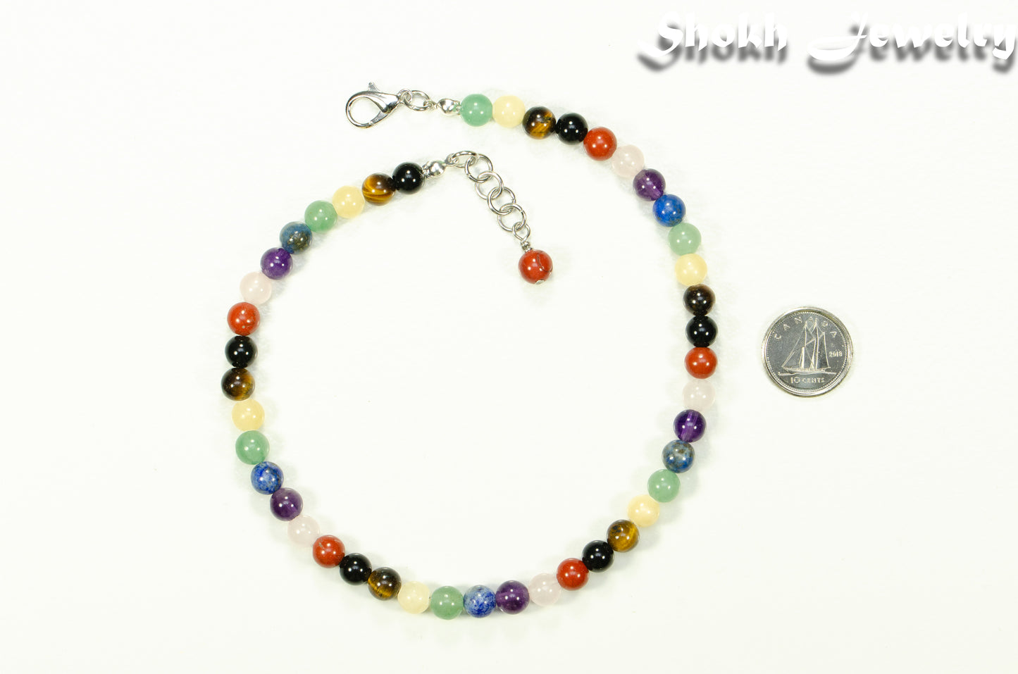6mm Chakra Gemstone Beaded Choker Necklace