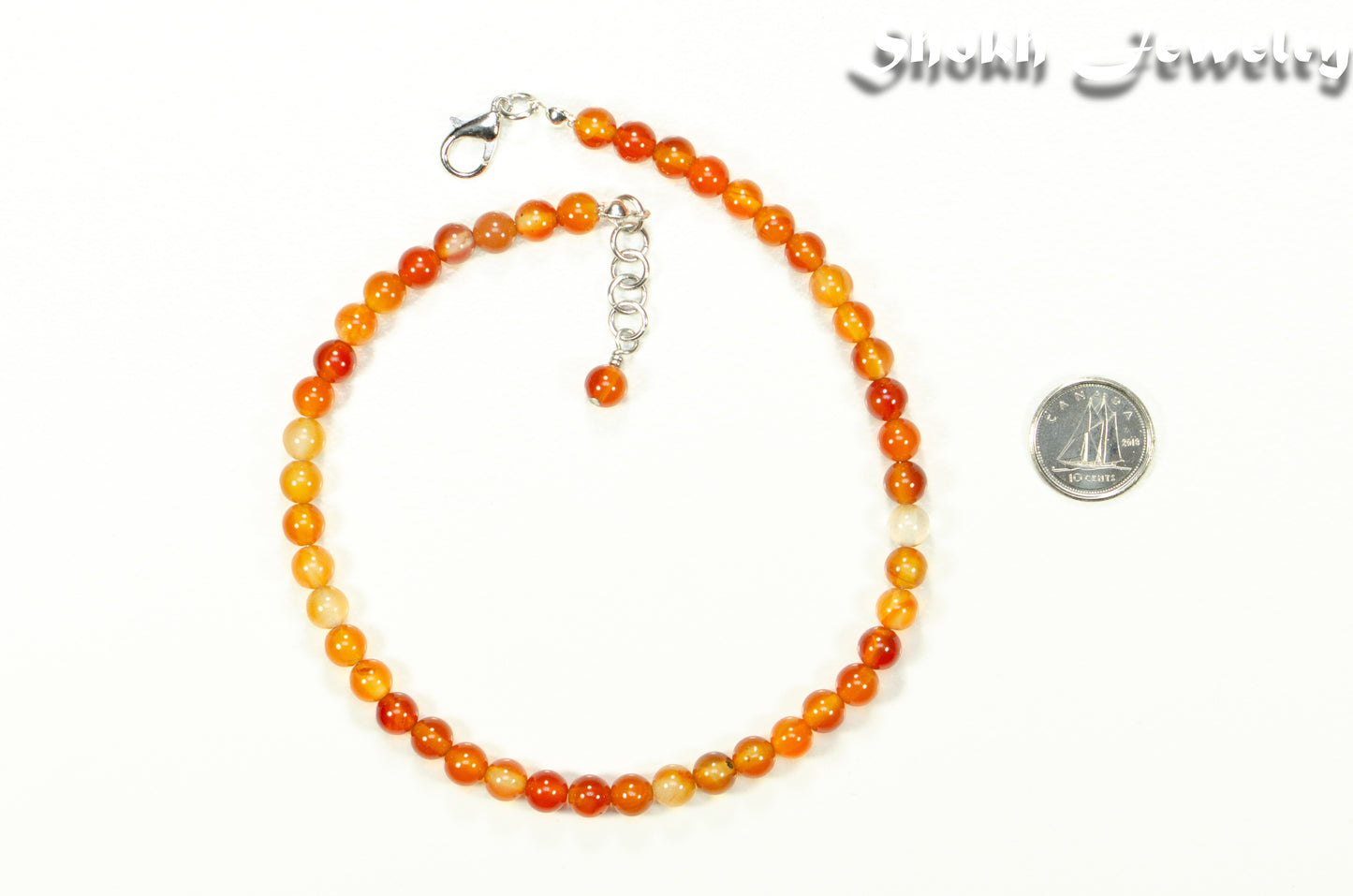6mm Carnelian Crystal Choker Necklace