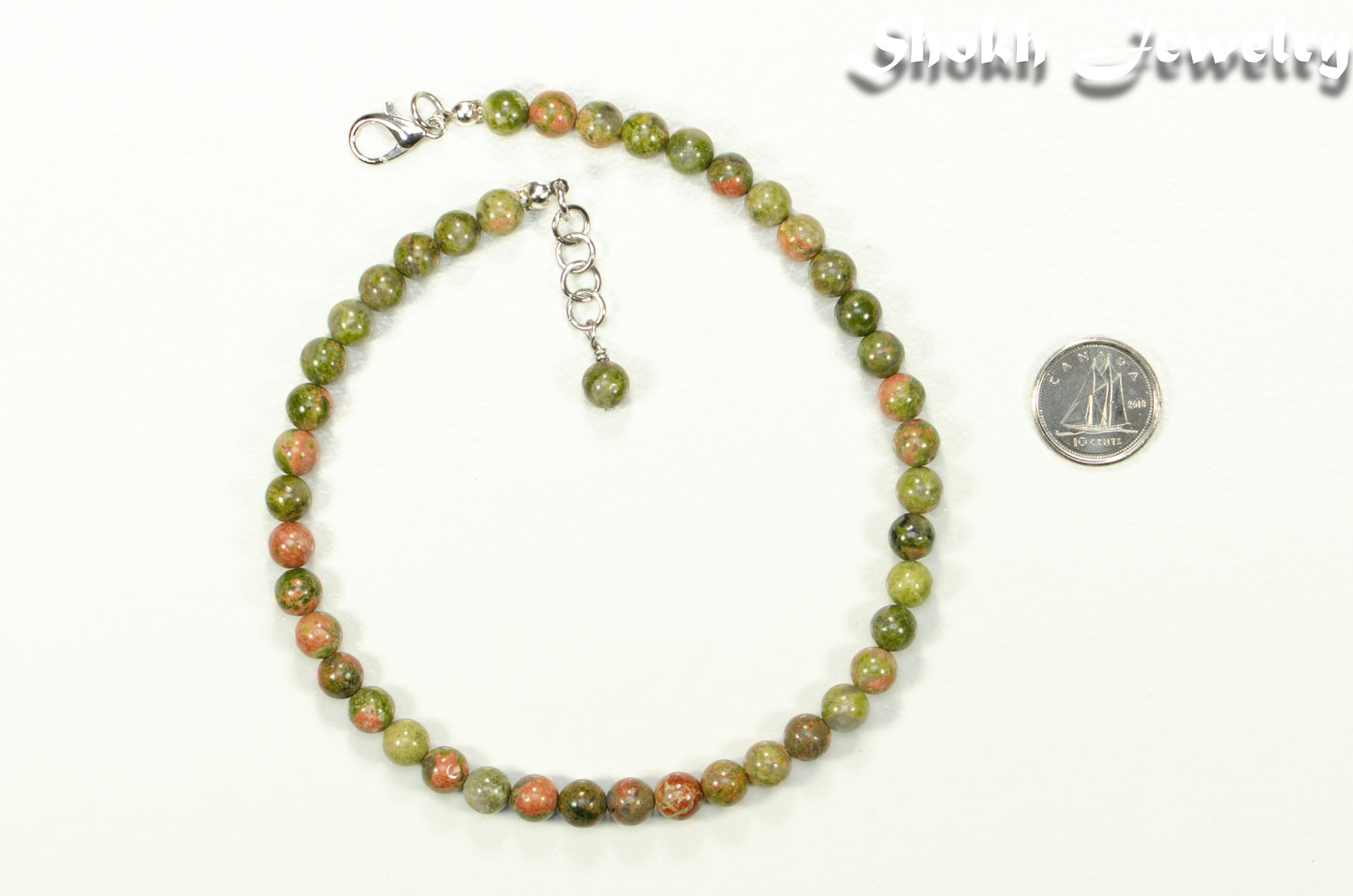 6mm Natural Unakite Choker Necklace
